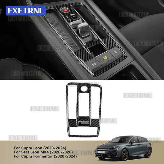 For Cupra Formentor 2020 2021 2022 2023 2024 2025 2026 Seat Leon MK4 Cupra Leon Carbon Fiber Style Automatic Car Gear ABS Trim
