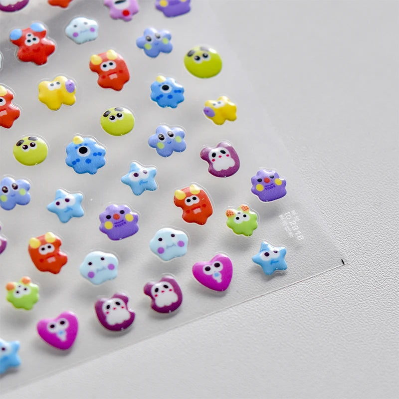 Line Flower Powder Blusher Love Heart High Quality Jelly Series Adhesive Nail Sticker Nail Art Decoration Decals Design T-2830
