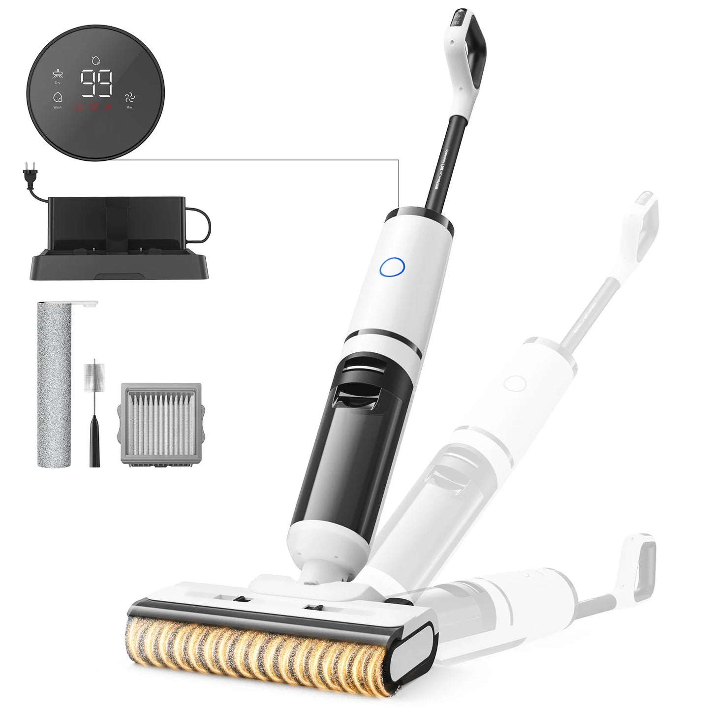 Redkey W15 Pro Cordless Vacuum Cleaner,22kpa/200W Stick Vacuum with 55 Mins Runtime,Vacuum Cleaner for Home,Carpet & Hard Floor