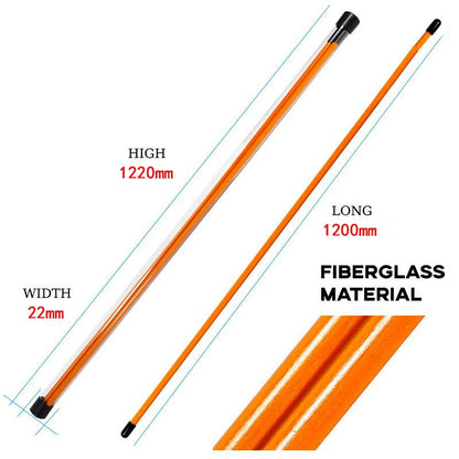 PGM 2 Pcs Golf Alignment Sticks Alignment Rods Direction Indicator Swing Guide Tool with Clear Tube Case for Full Swing Practice