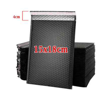 50PCS Black Bubble Envelopes Bag Waterproof Foam Bubble Mailers Express Shipping Envelope Bags Self Seal Packaging Organizer Bag
