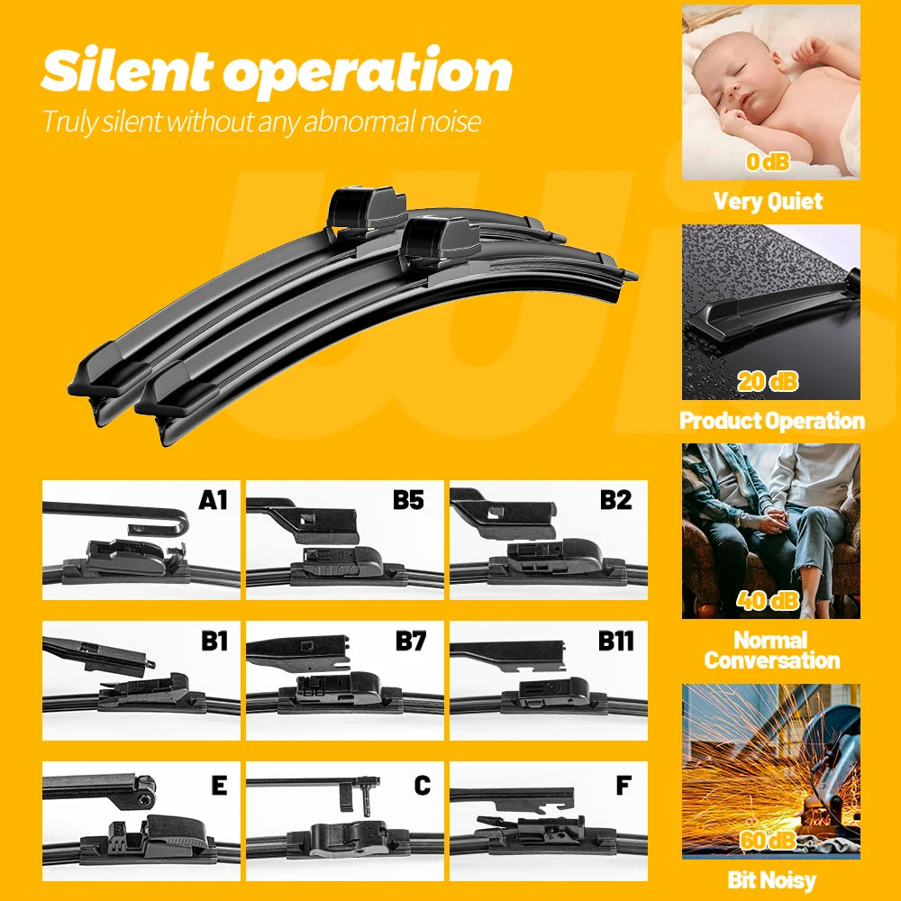 Wiper Front Wiper Blades For VW GOLF 6 Hatchback 2009 2010 2011 2012 Windshield Windscreen Front Window 24"+19" Accessories
