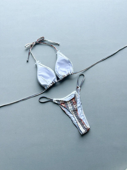 Plaid Print Bikinis Sexy Women Swimsuits Female Swimwear 2026 Micro Bikini Set Bathing Suit Swimming Suits Beachwear Biquini
