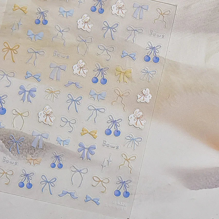Ocean Shell Starfish Shell Conch Whale Dolphin Seahorse Coconut Tree Water Bubbles Self Adhesive Nail Art Sticker Manicure Decal