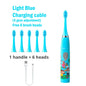 Kids Sonic Electric Toothbrush Rechargeable Smart Timer Colorful Cartoon Teeth Whitening Portable USB Charging  Tooth Brush