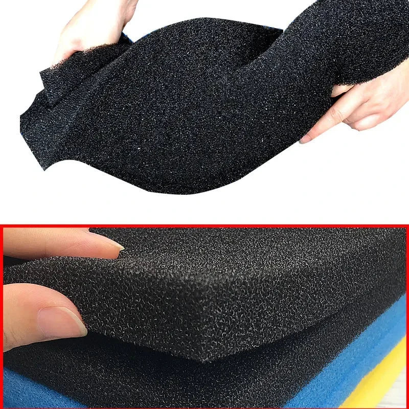 Aquarium Biochemical Cotton Filter Practical Aquarium Pond Foam Sponge Filter Black Multi-size Aquarium Supplies 15 25 35 50 PPI
