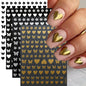 4pcs/set Roman Letters Nail Stickers 3D Black/White/Gold/Silver Alphabet Adhesive Nail Decasl English Letters DIY Manicure Decor