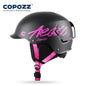 COPOZZ Certificated Ski Helmet Husband Integrally-Molded Snowboard Helmet with Magnetic Bukcle Motorcycle Snow Men Women Adult