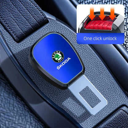 Car Seat Belt Buckle Plug Auto Safety Strap Extension Accessories interior For Skoda Octavia Superb Rapid Kodiaq Karoq Fabia VRS