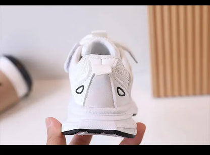Kids Casual Running Shoes with Thick Soles Boys Girls Fashion Versatile Sports Shoes 2024 New Children Mesh Breathable Sneakers