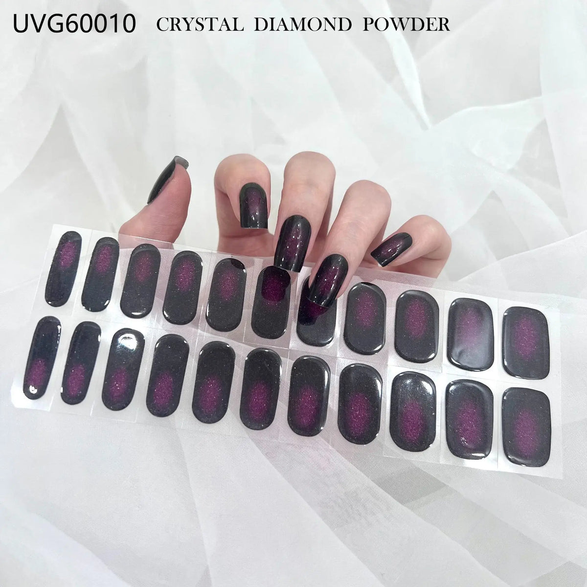 20/22Tips UV Semi cured Gel Nail Stickers Waterproof Long Lasting Full Gel Nail Wraps Press On Nail Decal DIY Manicure