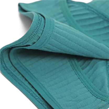 FINETOO 6PCS/SET Women's Cotton Panties Sexy Soft Striped Underpants Solid Color Briefs Female Comfortable Stretch Lingerie M-XL