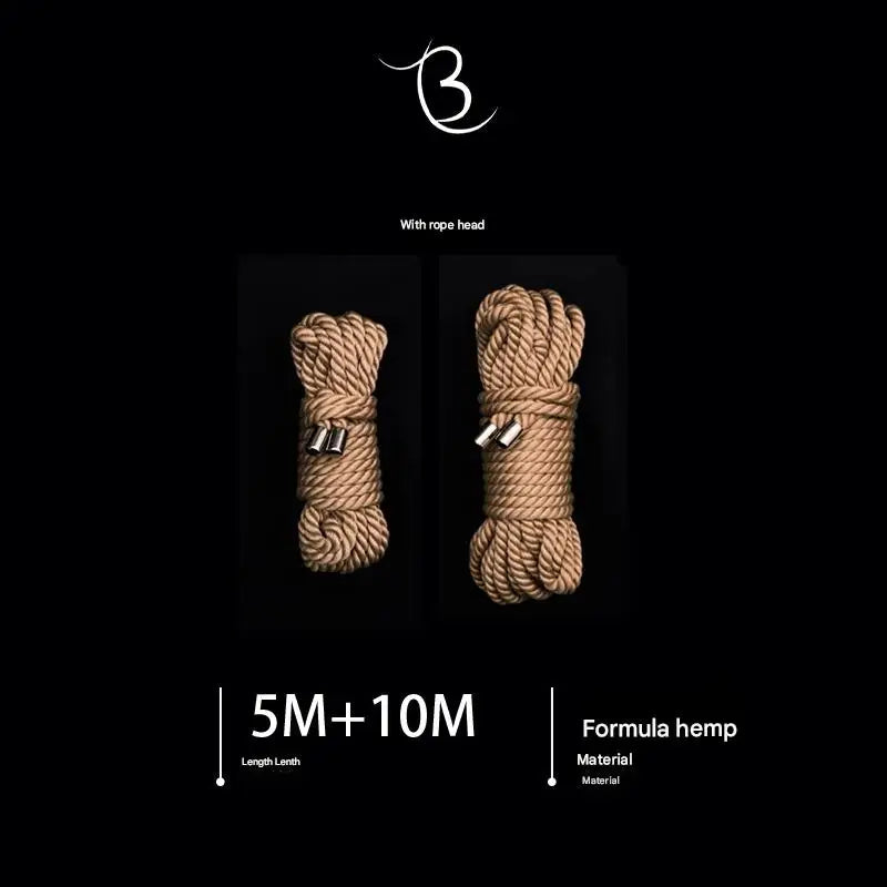 10m Shibari Bondage Rope,Soft Jute for Japanese Rope Art,Skin-Friendly for Beginners,Natural Color Skin-Safe Jute Couples Play