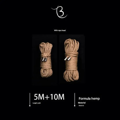 10m Shibari Bondage Rope,Soft Jute for Japanese Rope Art,Skin-Friendly for Beginners,Natural Color Skin-Safe Jute Couples Play
