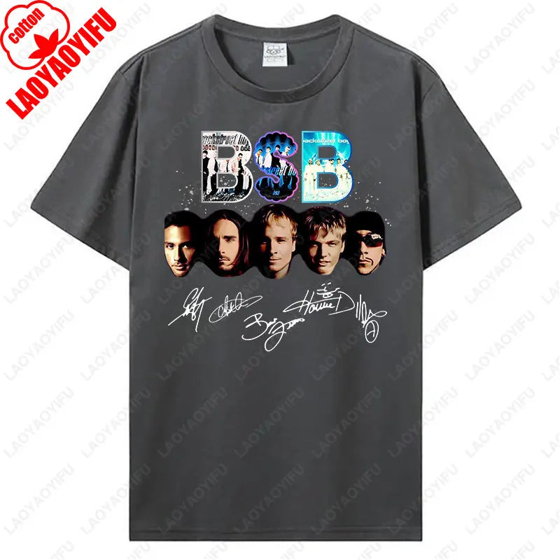 Backstreet Boys Millennium Tour Music Vintage Tshirt Men Women Hipster Popular Tops Summer Fashion Streetwear Unisex Tees Gift