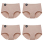 Falllsweet 4Pcs/Set Seamless Silk Briefs For Women Mulberry Silk Panties Comfortable Underpants Soft Lightweight Underwear M-2XL