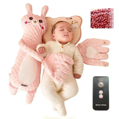 Baby Sleep Aid Mood Comforting Hand Toy for Infant and Toddler with 3-gear Adjustable Patting Speed and Cartoon Look