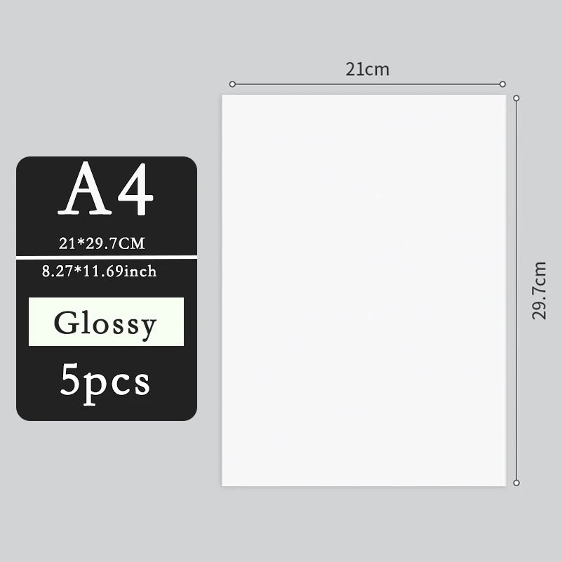 5/10pcs A4 Magnetic Photographic Paper Printable Magnetic Sheets Make DIY Refrigerator Photo Magnet Inkjet Printing Glossy/Matte