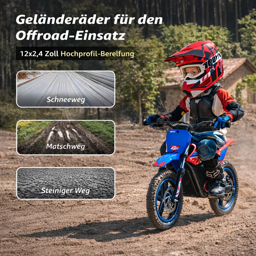 Rfn 150 Electric Dirt Bike- Off-Road Kids Electric Motorcycle, 200W, 2 Speeds, for Boys & Girls, Electric Vehicle