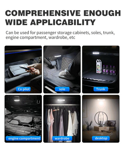Motion Sensor Led Light 650mAH USB Rechargeable Automatic Induction Sensing Light Wireless Foot Lamp for Car Trunk Door