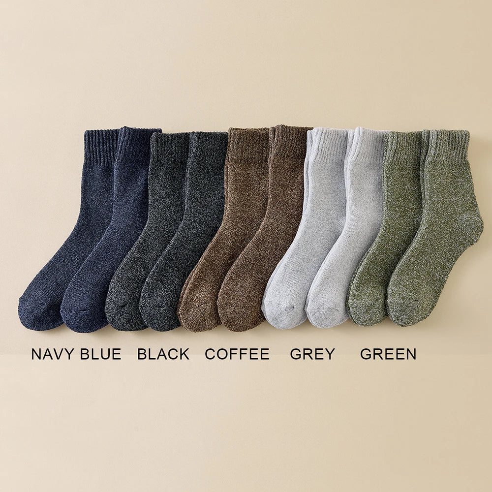 3 Pairs Winter Thick Towel Men's Socks Man's Outdoor Sports Long Socks Cold Resistant Frost Proof Snow Socks For Man Gift 39-44