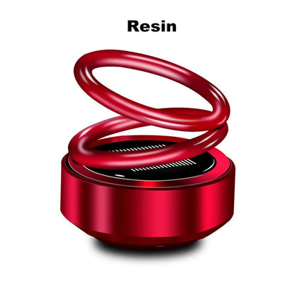 Solar Auto Aromatherapy Rotating Car Air Fresheners Car Decorations Aroma Double Ring Vehicle Diffuser Car Accessories Interior