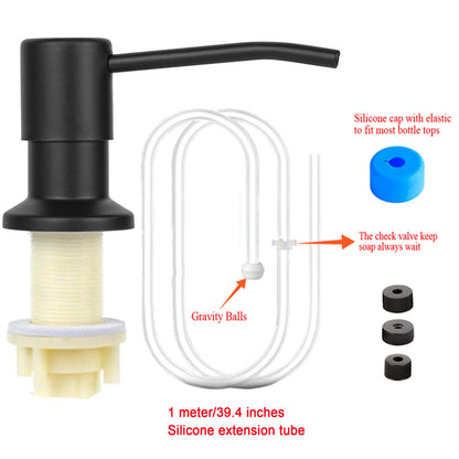 Soap Dispenser for Kitchen Sink, Kichen Sink Soap Dispenser,Extension Tube kit, Under Sink Soap Dispenser Pump, No Need More Ref
