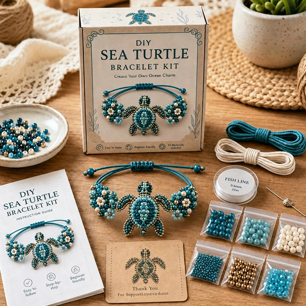 DIY Beaded Bracelet Making Kit,All in 1 Jewelry Making Set Beginner-Friendly Beaded Animal Making Kits,(Non Finished Products)