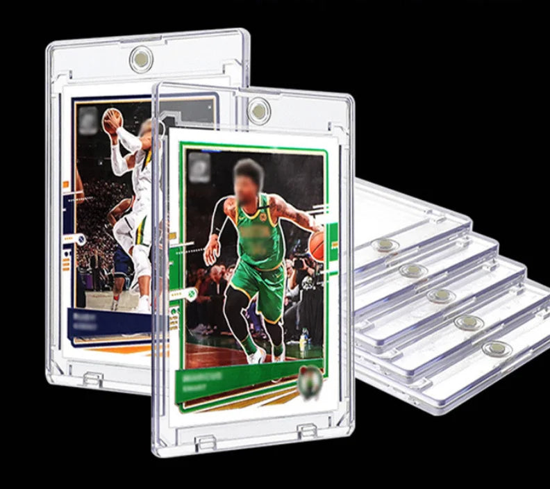1/5/10PCS Clear Card Holder Magnetic Attraction Type Gaming Sports Trading Card Display Case Kpop Idol Photo Protective Sleeves