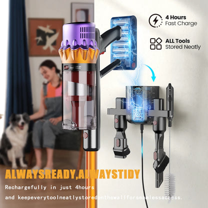 Erabros EV5 550W Cordless Vacuum Cleaner,70kPa Suction,80Mins Battery,LED Display,1.5L Dust Bin,Handheld Vacuum for Home Pet Car