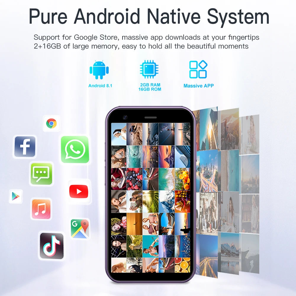 SERVO 15SE Mini Smartphone 3G WCDMA Android System WiFi Hotspot Play Store 3.0" Display Small Palm Smart Phones Dual SIM Standby