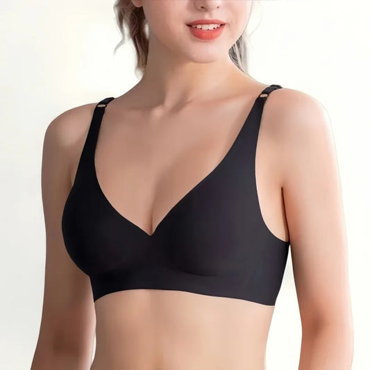 Push-Up Seamless Bras For Women Non-wire Brassiere V-neck Bralette Removable Pads Sports No Trace Underwear Sexy Lingerie S-3XL