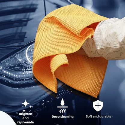 1/5/10Pcs Car Wash Towel Glass Cleaning Water Drying Microfiber Window Clean Wipe Auto Detailing Waffle Weave for Kitchen Bath