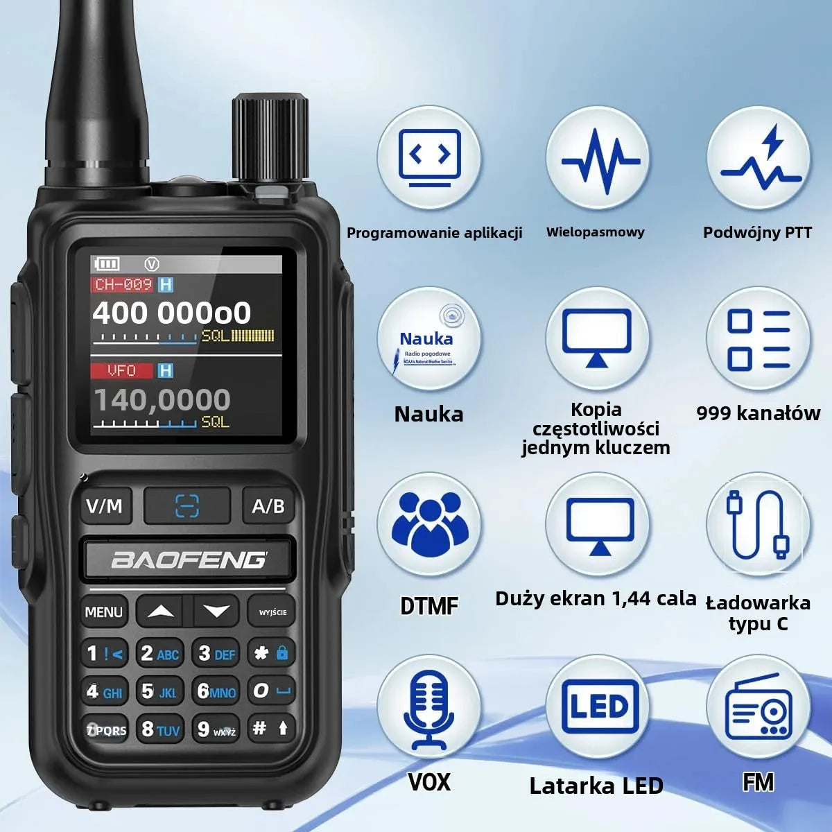 2PCS BAOFENG UV-5RMini Talkie-Walkie Multi-Band Programming Wireless Copy Frequency 5W 999CH AM FM Long Range Bidirectional Radio