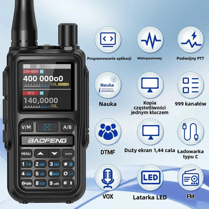 2PCS BAOFENG UV-5RMini Talkie-Walkie Multi-Band Programming Wireless Copy Frequency 5W 999CH AM FM Long Range Bidirectional Radio