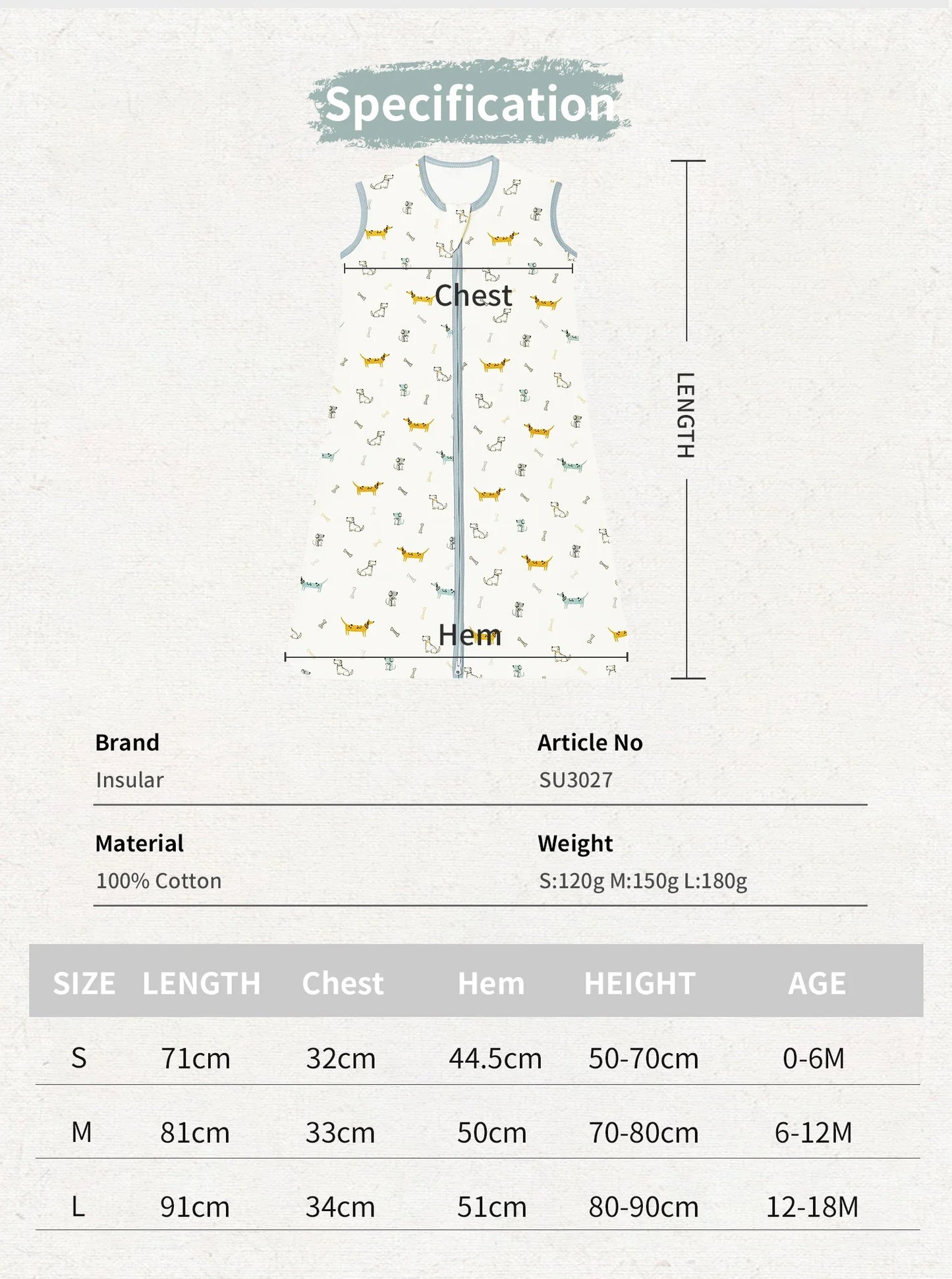 Baby Sleeping Bag Newborn Baby Anti-shock Sleeping Bag Pajamas Baby Pajamas Light Zipper Crawling Suit Anti-kick Cartoon Animal