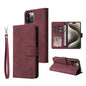 ZZXX Wallet Card Slot Holder Magnetic Flip Leather Case For iPhone 15 Pro Max 14 Plus 13 Mini 12 11 X XS XR SE 2022 8 7 6s Cover