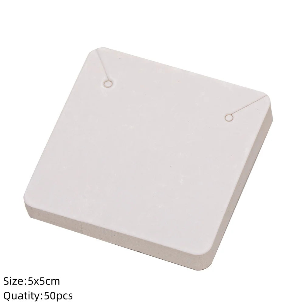 50/100Pcs 5x4cm Earring Cards Cardboard Labels DIY Jewelry Display Stand Holder Small Businesses Selling Packaging Supplies