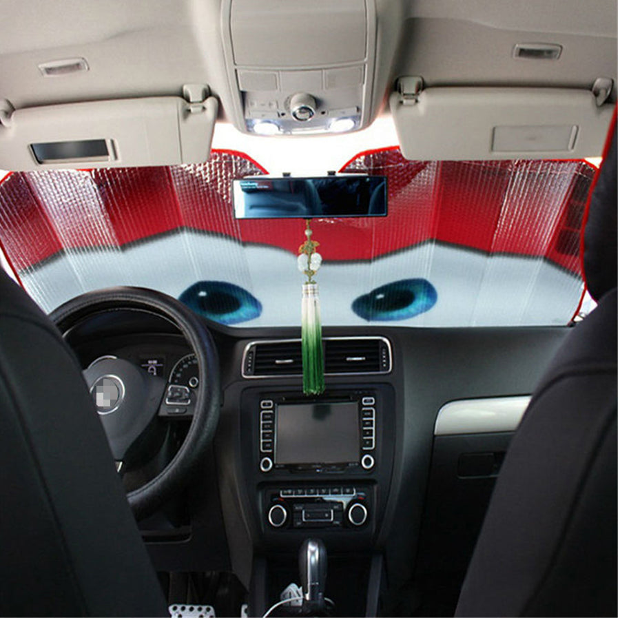 Car Solar Protection 6 Colors Eyes Heated Windshield Sunshade Car Window Windscreen Cover Sun Shade Auto Sun Visor Car-covers