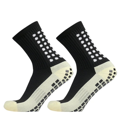 1/4 Pairs Anti-slip Soccer Women Men Outdoor Sport Grip Football Yoga Socks