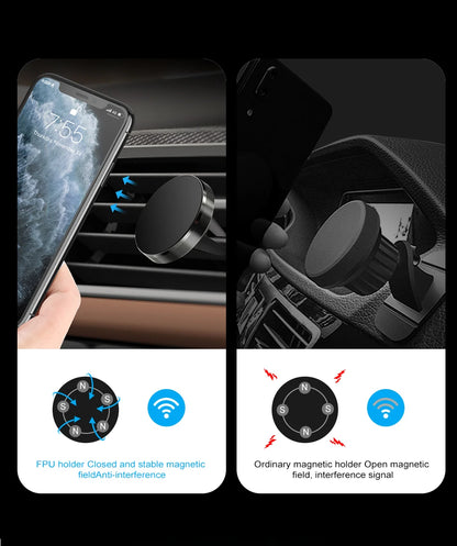 Magnetic Car Mobile Phone Holder Air Vent Clip Smart Phone Stand Mini Magnetic Car GPS Bracket For iPhone Huawei Xiaomi Realme