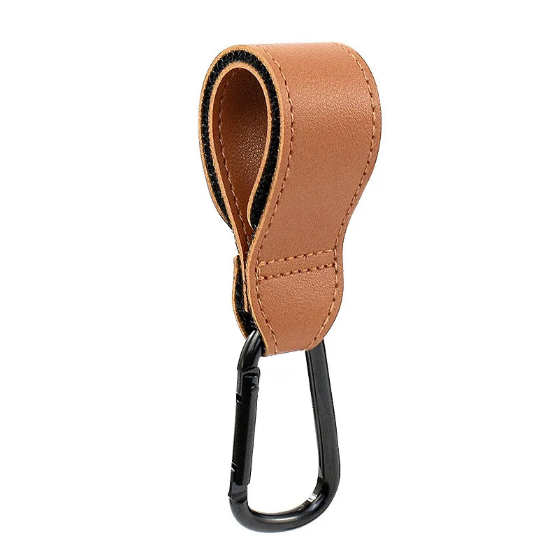 1/2pcs PU Leather Baby Bag Stroller Hook Pram Cart Organizer 360 Degree Rotatable Hook High-quality Crochet Stroller Accessories