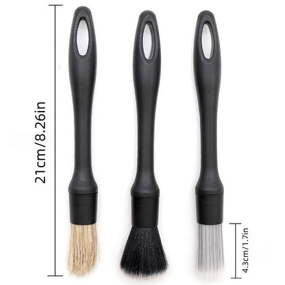Auto Wheel Rim Brush Soft Bristle Long Car Tire Detailing Washing Tool for Exhaust Tips Engine Vehicle Motorcycle Truck SUV RV