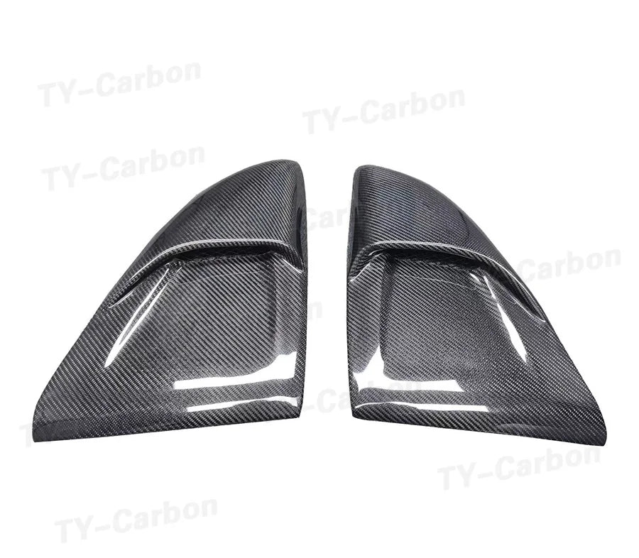 Real Carbon Fiber Rear Side Car window Air Vents Splitter Air knife Spoiler For Porsche 718 Cayman GTRS Style Bodykit 2016-2024