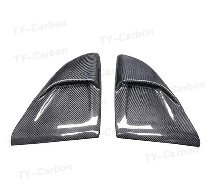 Real Carbon Fiber Rear Side Car window Air Vents Splitter Air knife Spoiler For Porsche 718 Cayman GTRS Style Bodykit 2016-2024