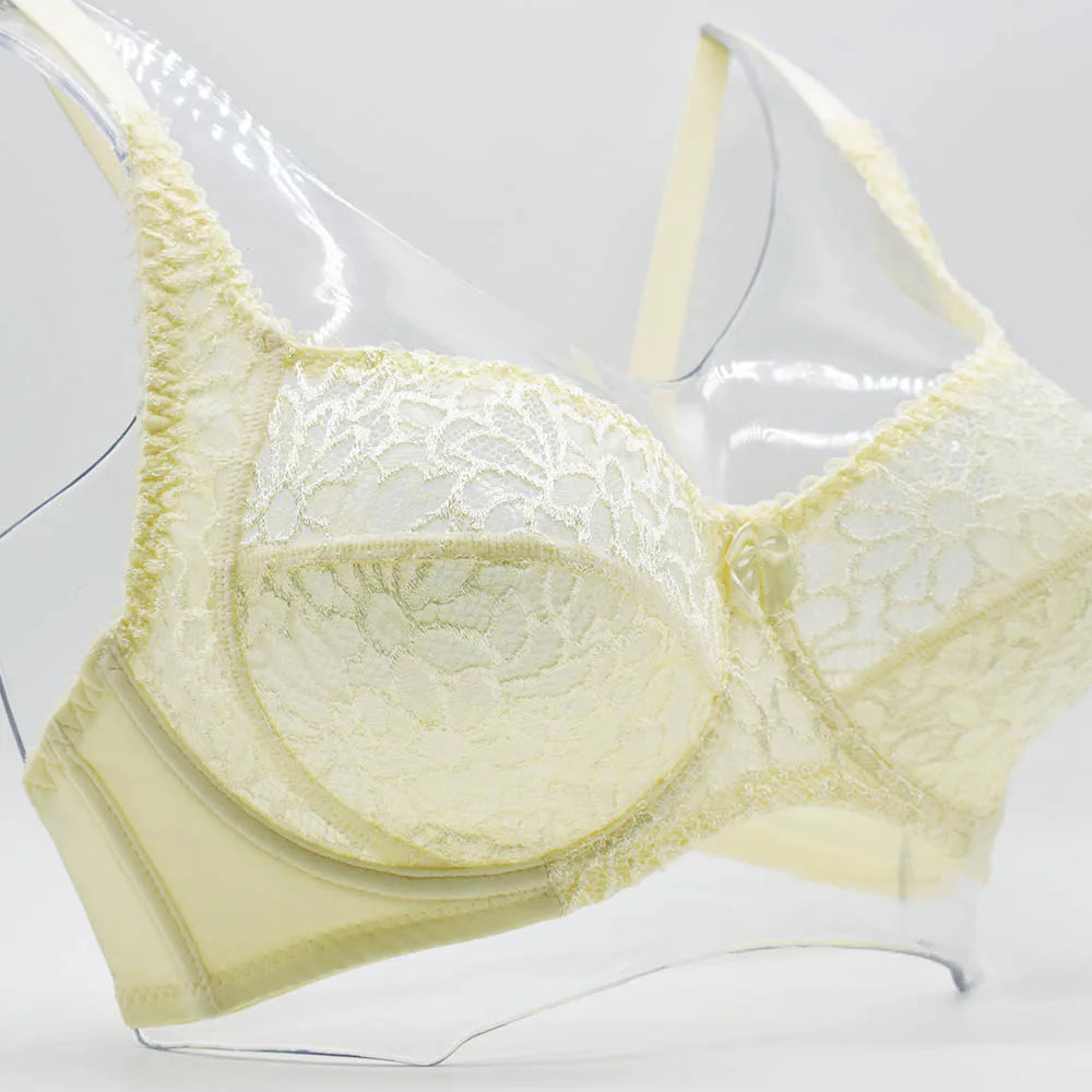 Plus Size Bras For Womens Lace Sexy Bra Perspective Underwire Female Lingerie BH Tops C D DD E F Cup