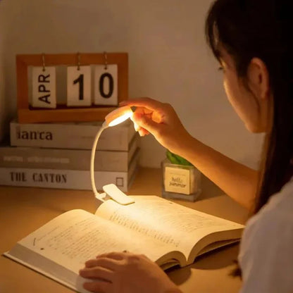 USB Reading Light, 3 Color Modes Adjustable Eye Protection LED Book Light for Bedside, Portable Office Study Night Lamp,