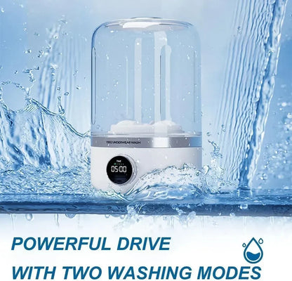 Wireless Washing Machine Portable Underwear Cleaner 1L Mini Socks Washing Machine Dehydratable Laundry Bucket
