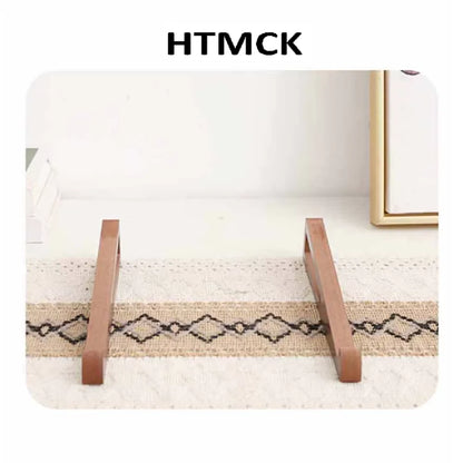 Portable Foldable Wooden Laptop Stand Ergonomic 12 Adjustable Angle Triangular Cooling Ventilation Design Office Desk Accessory