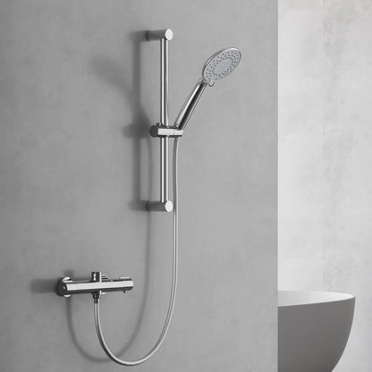 Bathroom Shower Faucet Wall-mounted Bathtub Mixer Taps Thermostatic Bath Tub Showers System Set with 3 Modes Rain Handheld